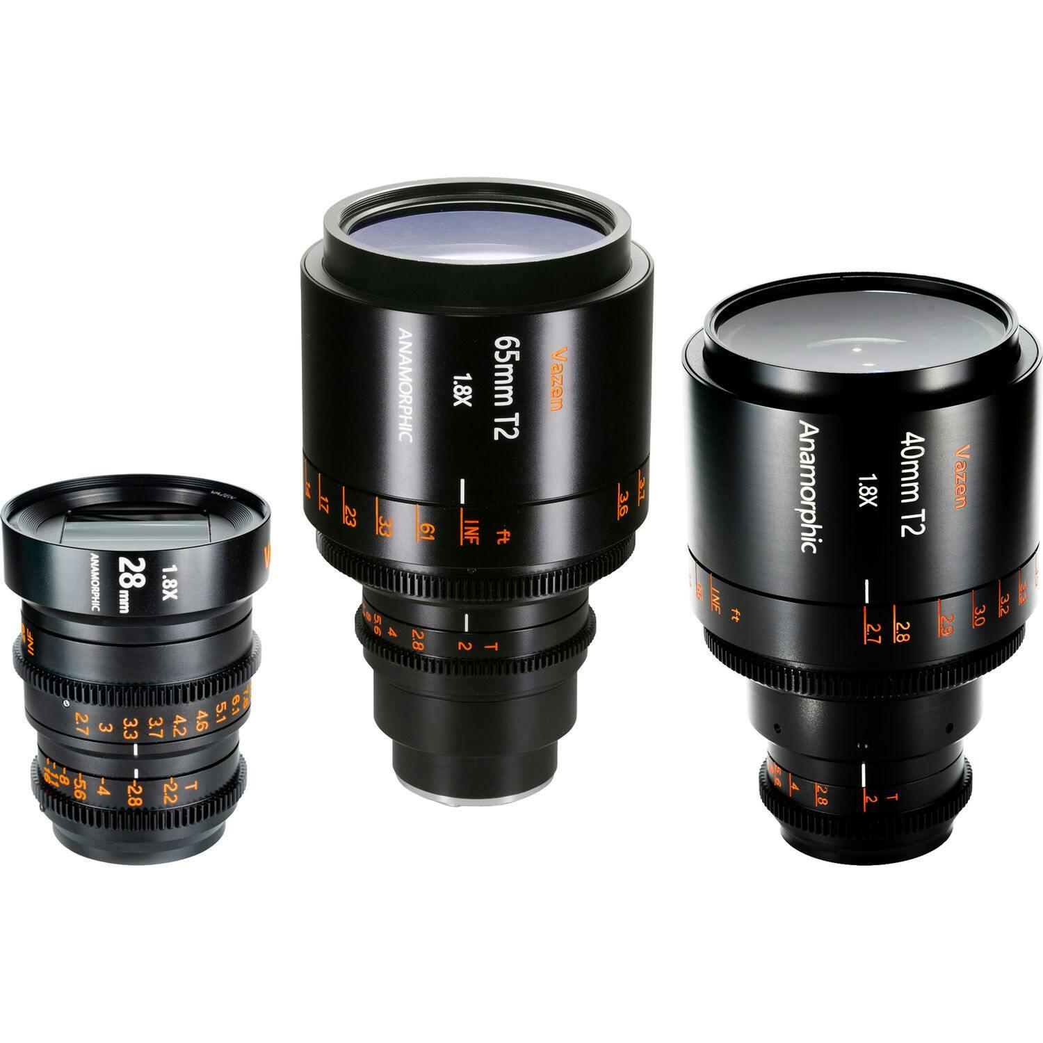 Vazen 28, 40 & 65mm Anamorphic Lens Set with Case (RF Mount)